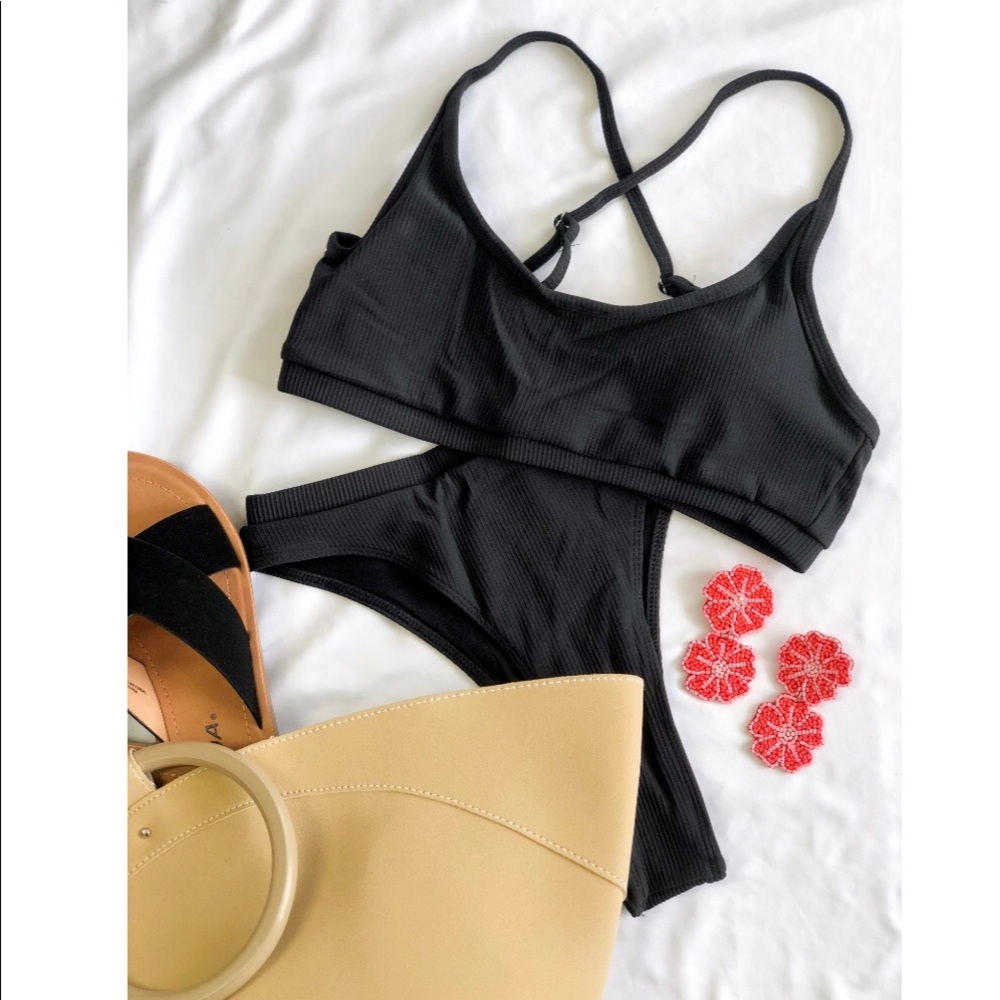 Black two Piece Swim Set